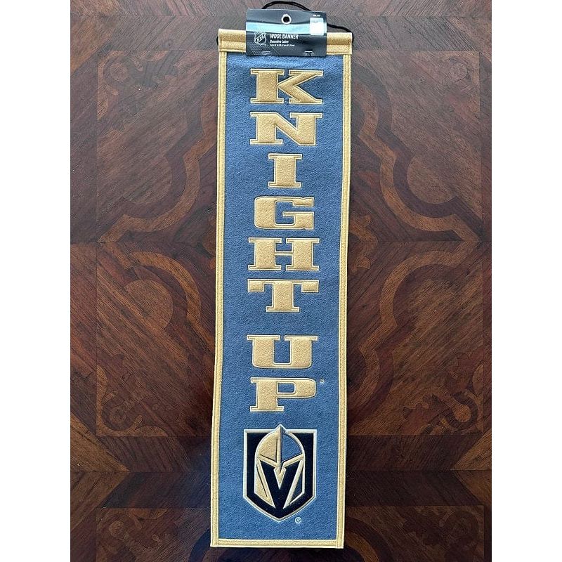 Vegas Golden Knights "Knight Up" Wool Banner, 8x32"