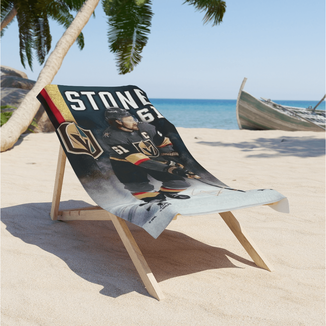Vegas Golden Knights Mark Stone Pool Beach Towel
