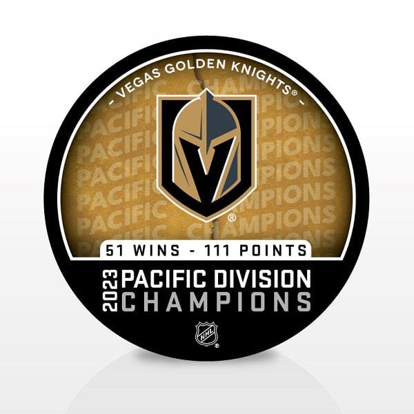 Vegas Golden Knights Pacific Division Champs 2023 Souvenir Hockey Puck
