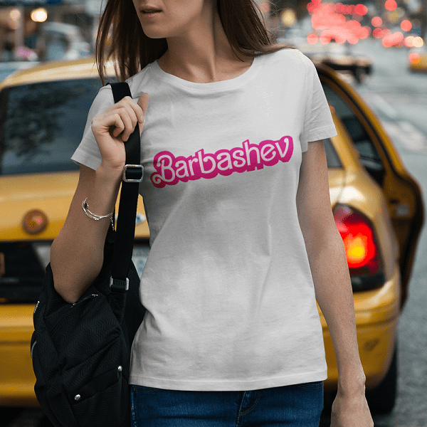 VGK Barbashev Let's Go Party Women's V-Neck Barbie Shirt