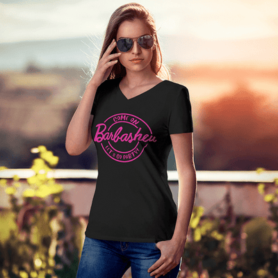 VGK Barbashev Let's Go Party Women's V-Neck Barbie Shirt