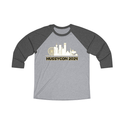 Long-sleeve "HussyCon 2024 Vegas" Unisex Tri-Blend 3\4 Raglan Tee