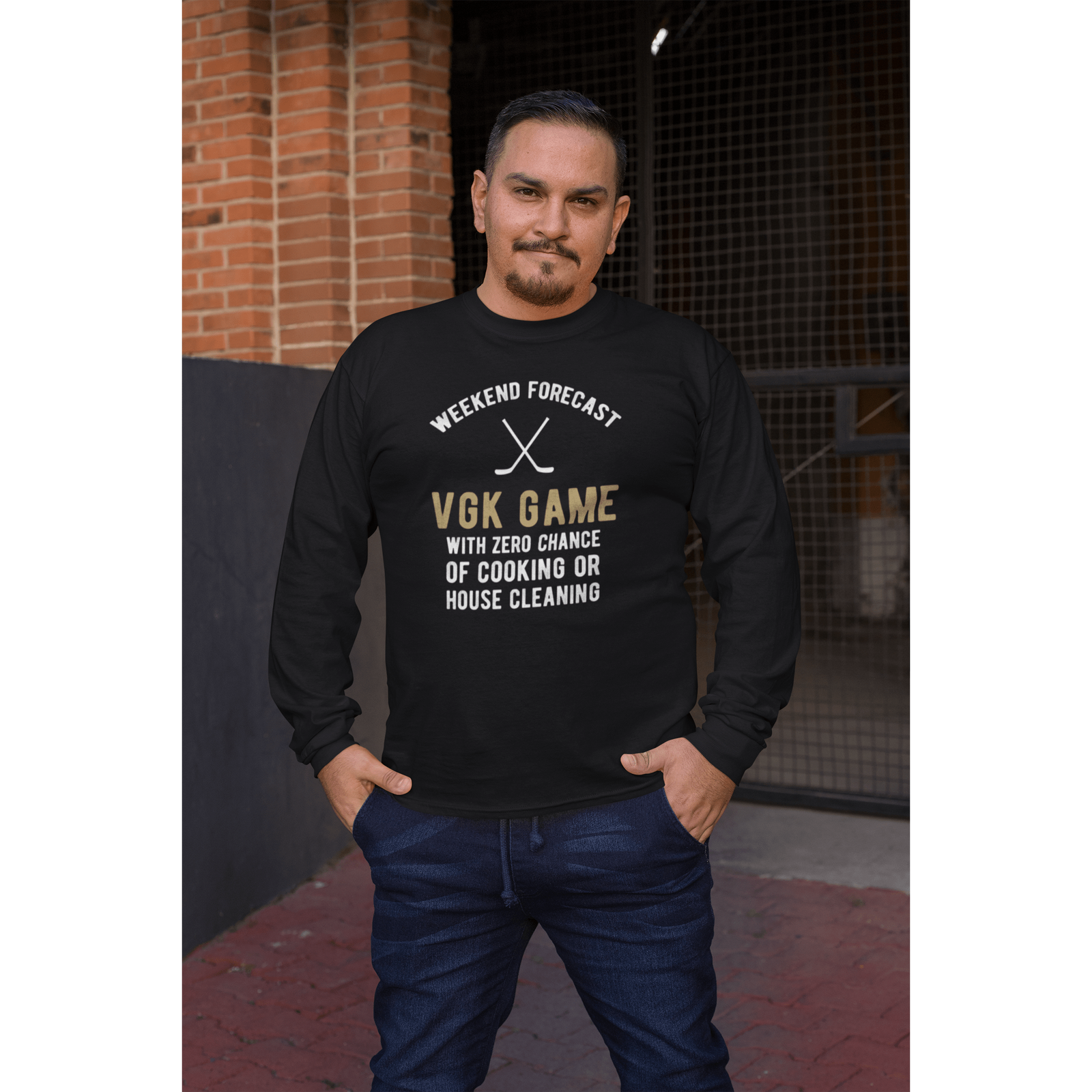 Long-sleeve "Weekend Forecast VGK Game" Unisex Jersey Long Sleeve Shirt