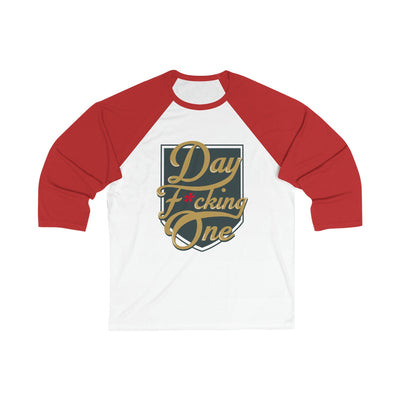 Long-sleeve "Day F*cking One" Vegas Golden Knights Unisex 3\4 Sleeve Baseball Raglan Shirt (Front Design Only)
