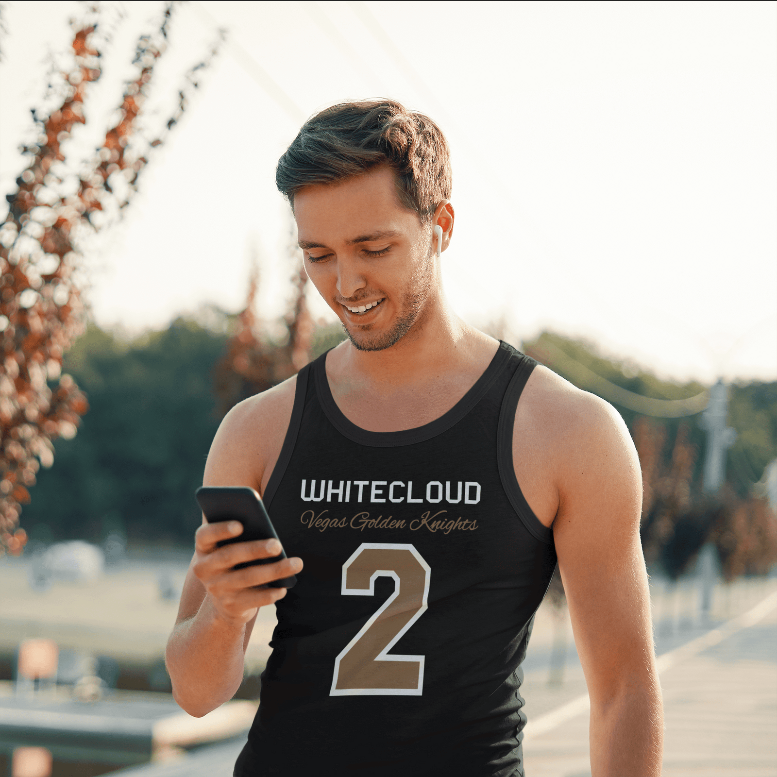 Tank Top Whitecloud 2 Vegas Golden Knights Unisex Jersey Tank Top