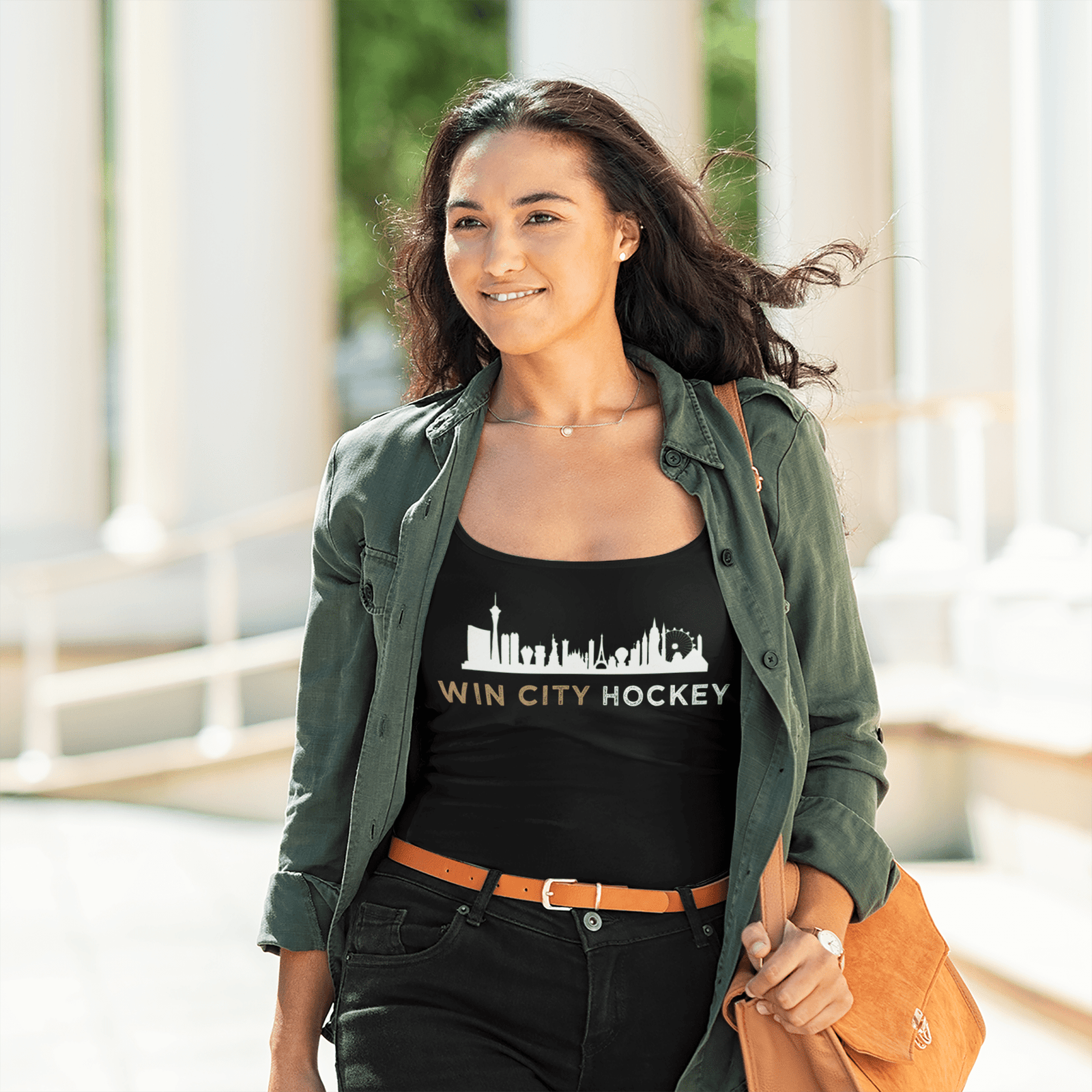Tank Top "Win City Hockey" Women's Ideal Racerback Tank Top
