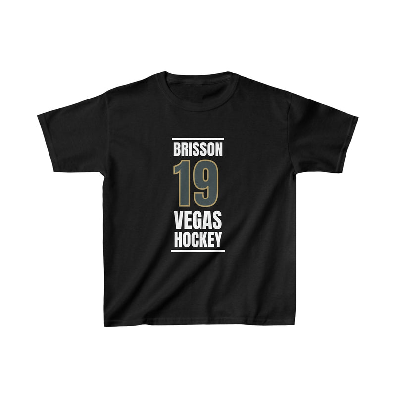 Kids clothes Brisson 19 Vegas Hockey Steel Gray Vertical Design Kids Tee