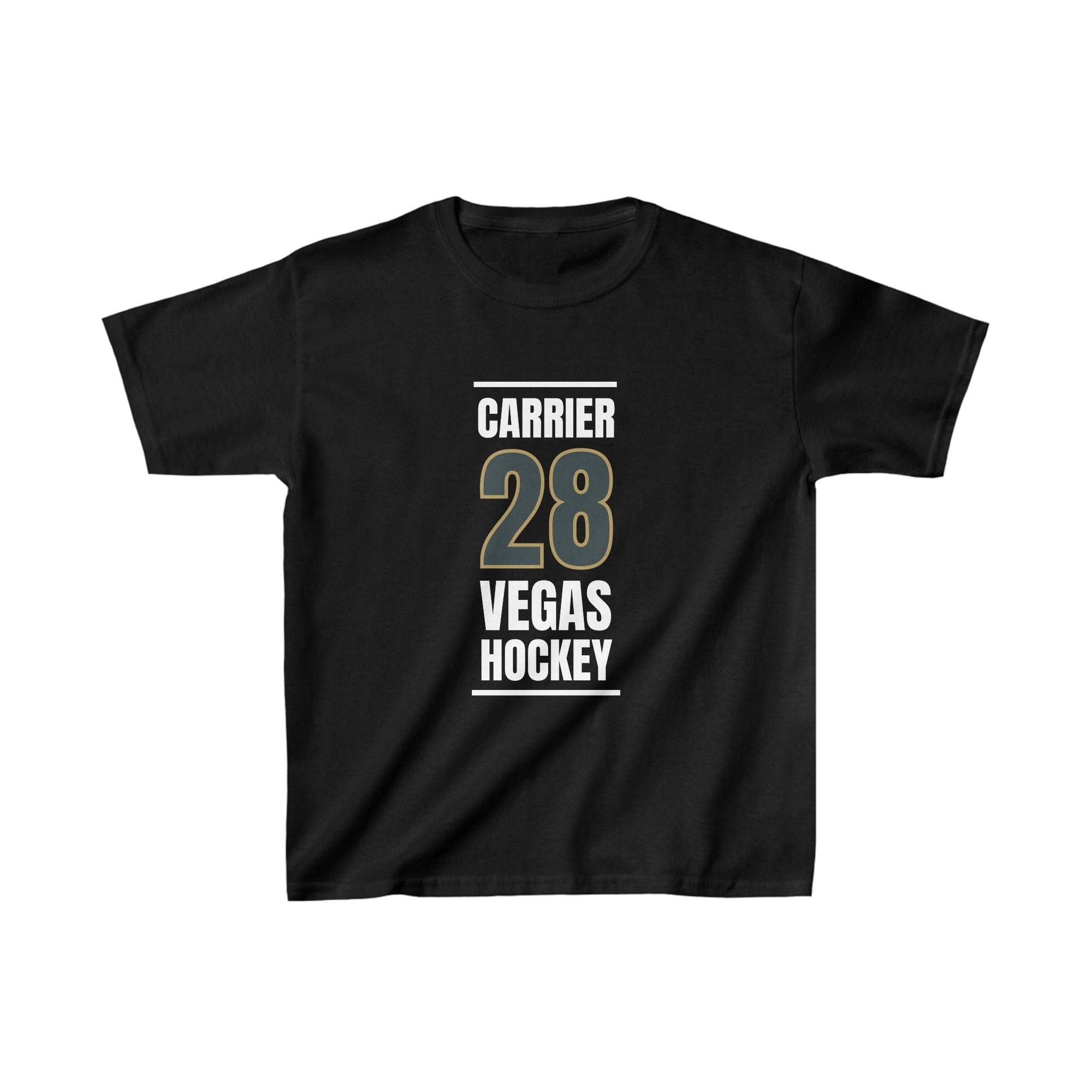 Kids clothes Carrier 28 Vegas Hockey Steel Gray Vertical Design Kids Tee