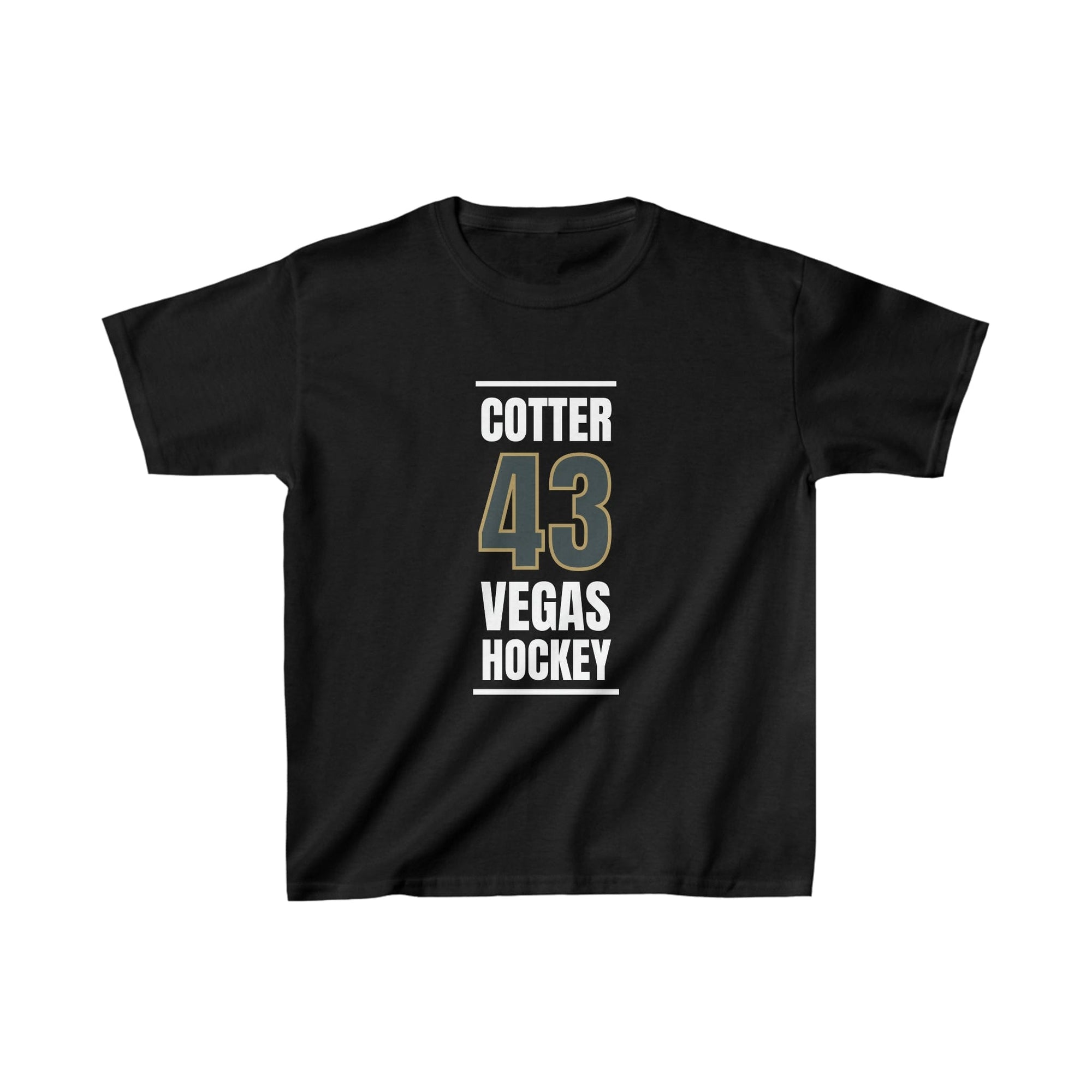 Kids clothes Cotter 43 Vegas Hockey Steel Gray Vertical Design Kids Tee