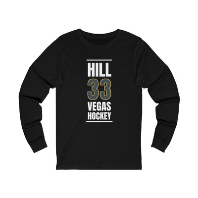 Long-sleeve Hill 33 Vegas Hockey Steel Gray Vertical Design Unisex Jersey Long Sleeve Shirt