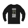 Long-sleeve Howden 21 Vegas Hockey Steel Gray Vertical Design Unisex Jersey Long Sleeve Shirt