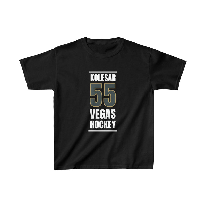 Kids clothes Kolesar 55 Vegas Hockey Steel Gray Vertical Design Kids Tee