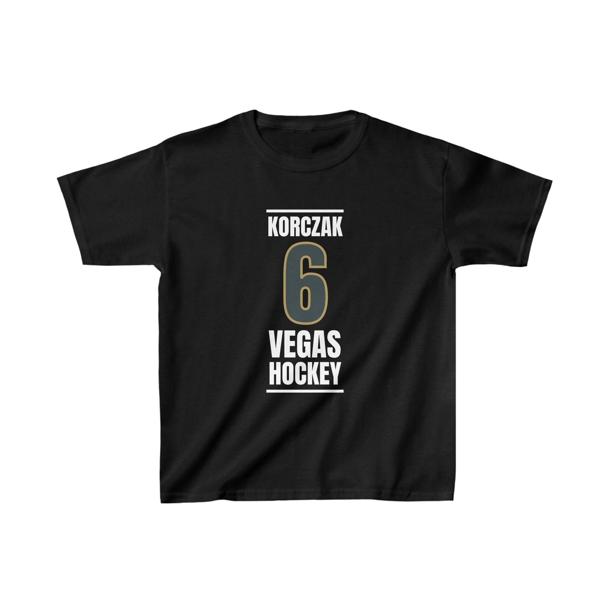 Kids clothes Korczak 6 Vegas Hockey Steel Gray Vertical Design Kids Tee