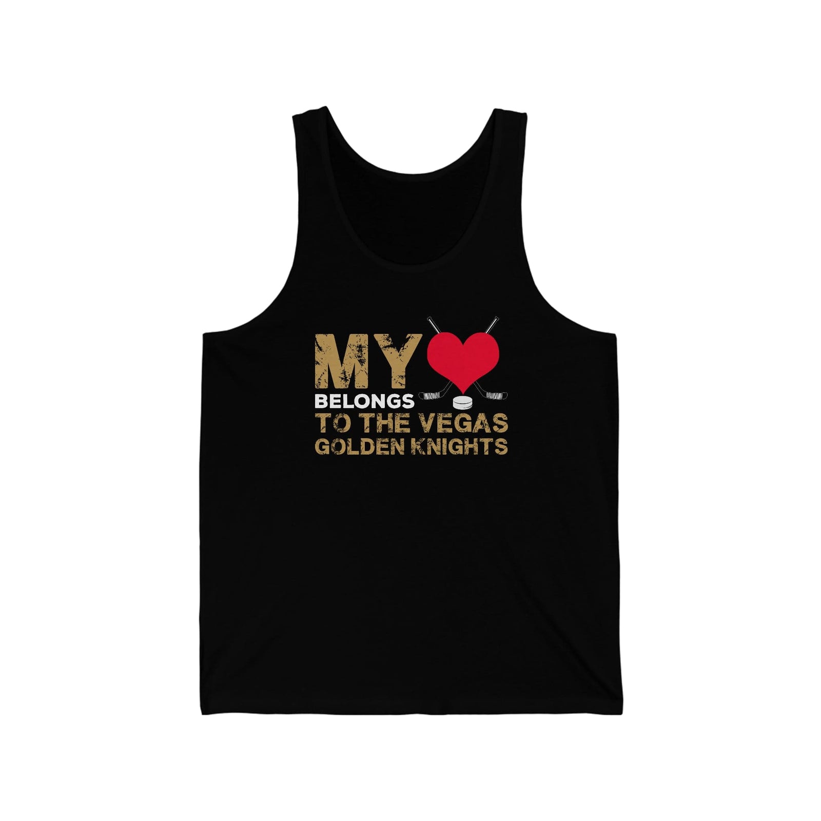 Tank Top "My Heart Belongs To The Vegas Golden Knights" Unisex Jersey Tank Top