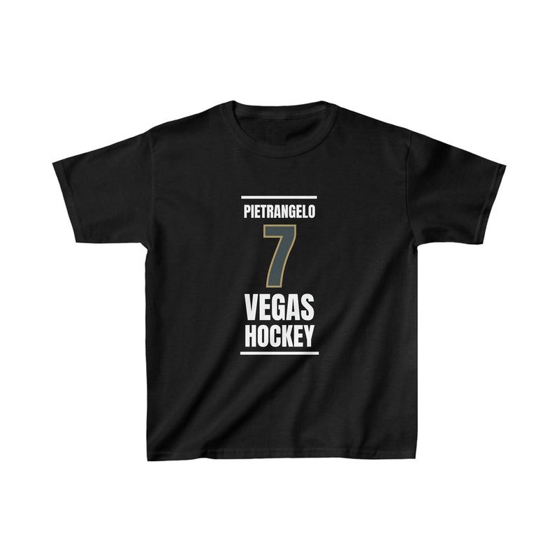 Kids clothes Pietrangelo 7 Vegas Hockey Steel Gray Vertical Design Kids Tee