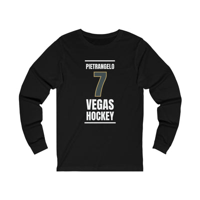 Long-sleeve Pietrangelo 7 Vegas Hockey Steel Gray Vertical Design Unisex Jersey Long Sleeve Shirt