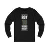 Long-sleeve Roy 10 Vegas Hockey Steel Gray Vertical Design Unisex Jersey Long Sleeve Shirt