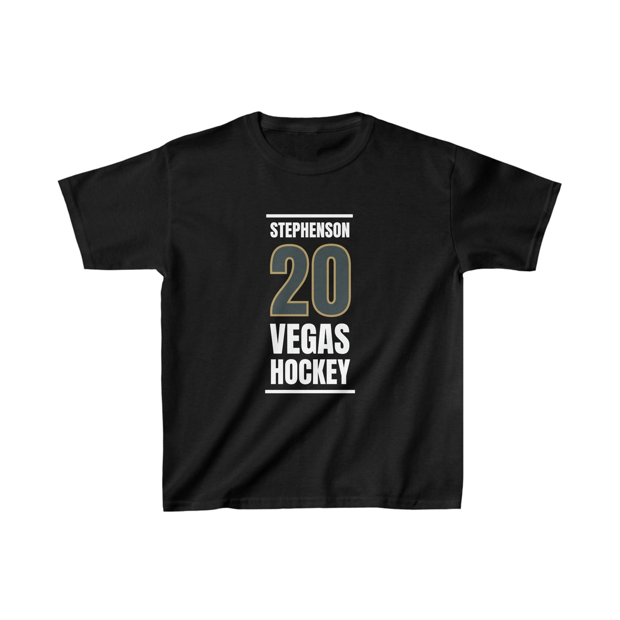 Kids clothes Stephenson 20 Vegas Hockey Steel Gray Vertical Design Kids Tee