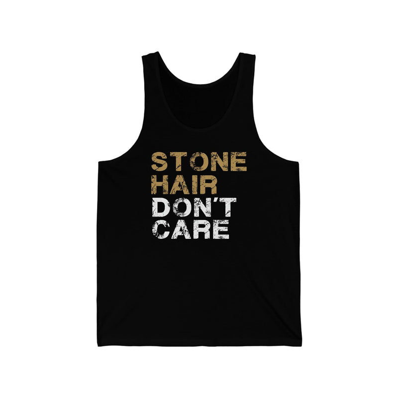 Tank Top "Stone Hair Don't Care" Unisex Jersey Tank Top