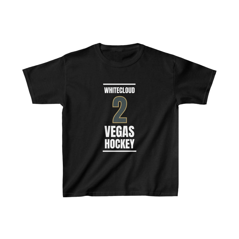Kids clothes Whitecloud 2 Vegas Hockey Steel Gray Vertical Design Kids Tee