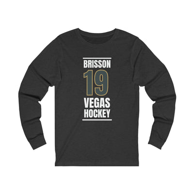 Long-sleeve Brisson 19 Vegas Hockey Steel Gray Vertical Design Unisex Jersey Long Sleeve Shirt