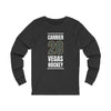 Long-sleeve Carrier 28 Vegas Hockey Steel Gray Vertical Design Unisex Jersey Long Sleeve Shirt