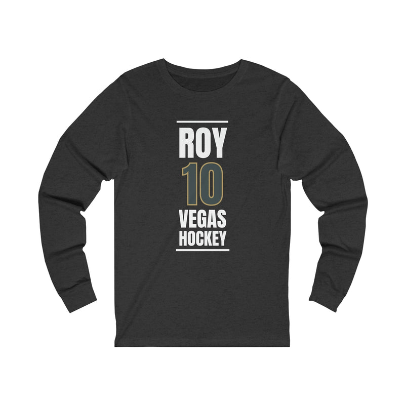 Long-sleeve Roy 10 Vegas Hockey Steel Gray Vertical Design Unisex Jersey Long Sleeve Shirt