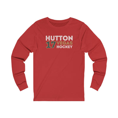 Long-sleeve Ben Hutton Shirt 17 Vegas Hockey Grafitti Wall Design Unisex Jersey Long Sleeve
