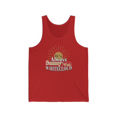 Tank Top "It's Always Sunny With Whitecloud" Unisex Jersey Tank Top