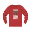 Long-sleeve Theodore 27 Vegas Hockey Steel Gray Vertical Design Unisex Jersey Long Sleeve Shirt