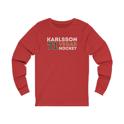 Long-sleeve William Karlsson Shirt 71 Vegas Hockey Grafitti Wall Design Unisex Jersey Long Sleeve