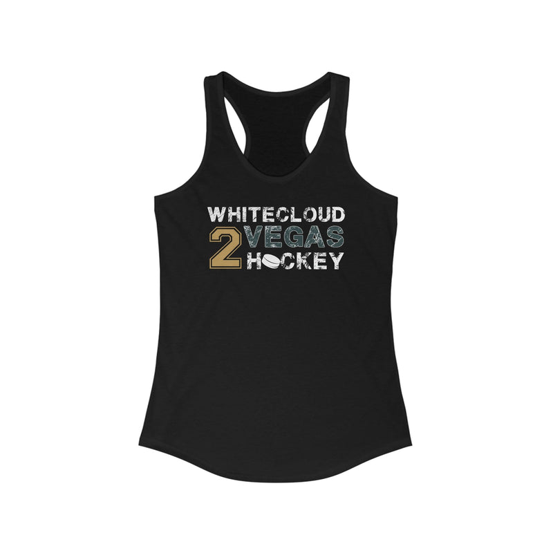 Tank Top Whitecloud 2 Vegas Hockey Women's Ideal Racerback Tank Top