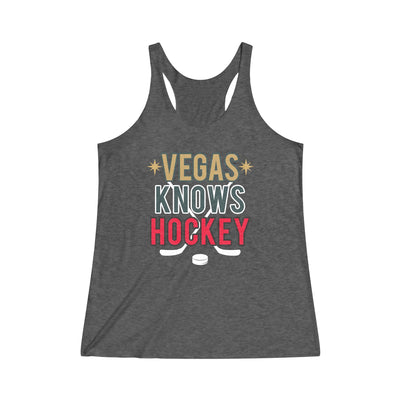 Tank Top "Vegas Knows Hockey" Women's Tri-Blend Racerback Tank Top
