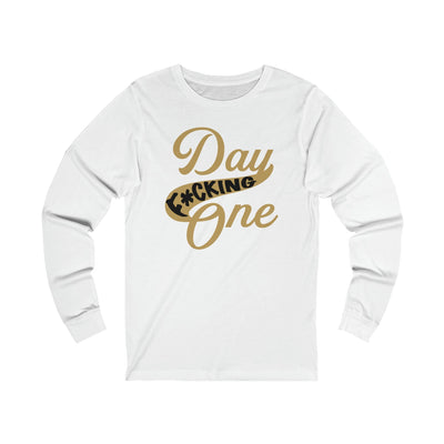 Long-sleeve "Day F*cking One" Vegas Golden Knights Fan Retro Design Unisex Long Sleeve Shirt