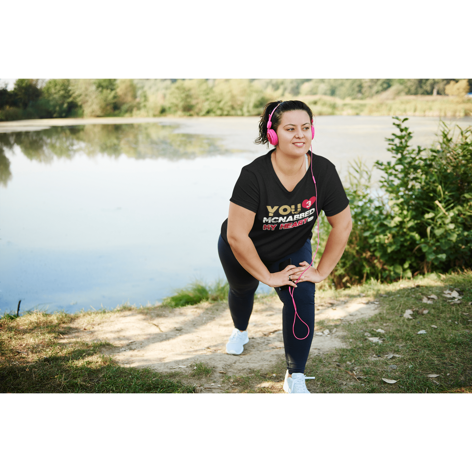 V-neck "You McNabbed My Heart" Unisex V-Neck Tee