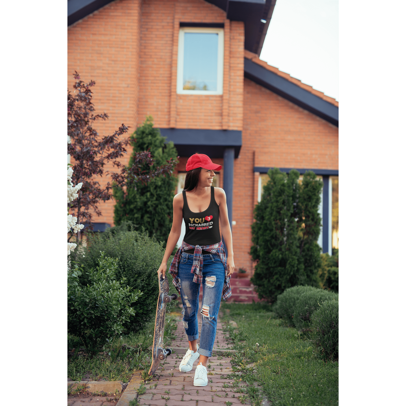 Tank Top "You McNabbed My Heart" Women's Tri-Blend Racerback Tank Top