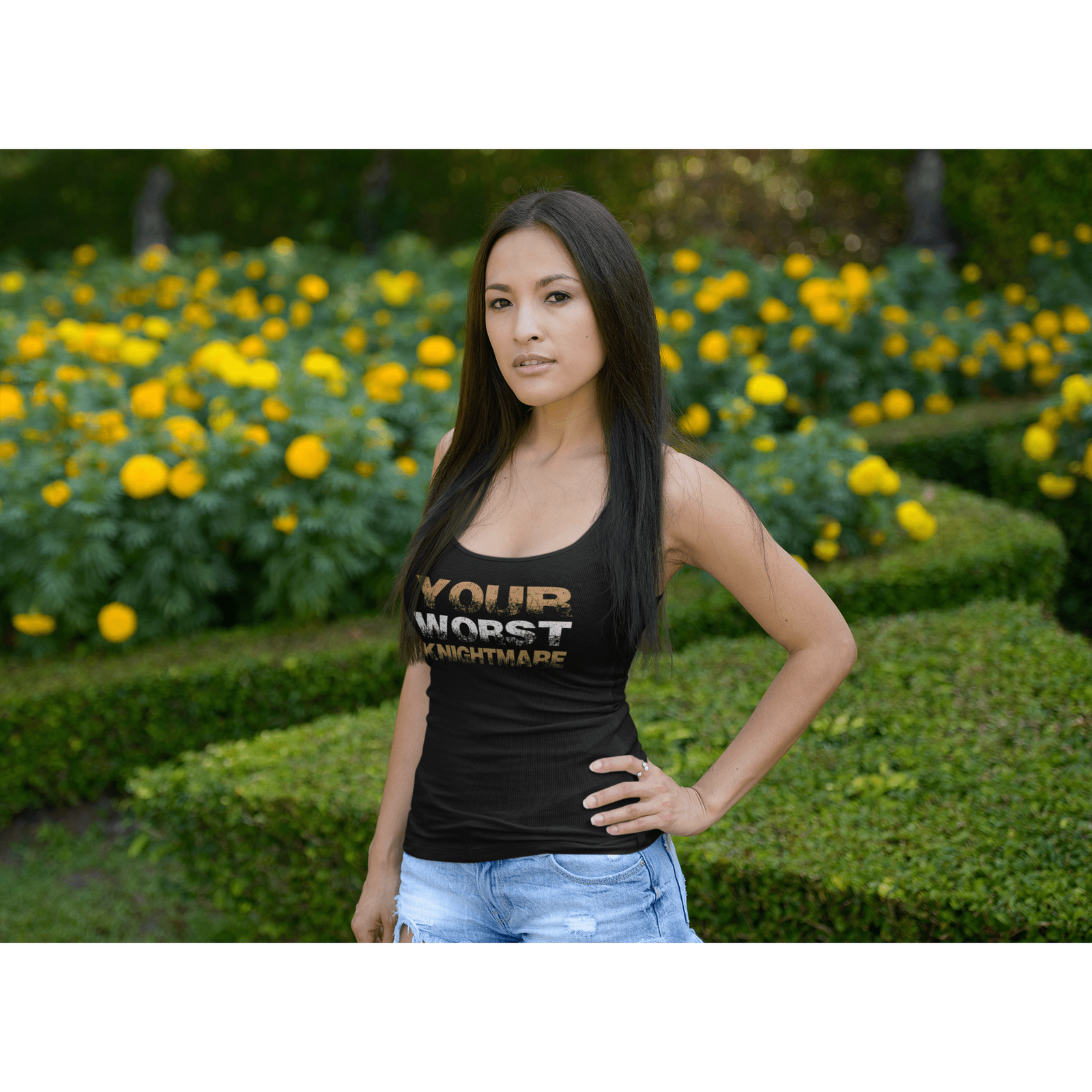 Tank Top "Your Worst Knightmare" Women's Tri-Blend Racerback Tank Top