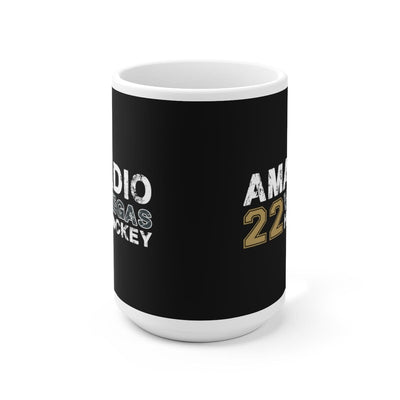 Mug Amadio 22 Vegas Hockey Ceramic Coffee Mug In Black, 15oz