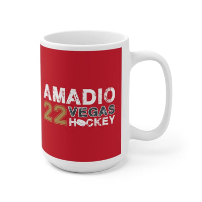Mug Amadio 22 Vegas Hockey Ceramic Coffee Mug In Red, 15oz
