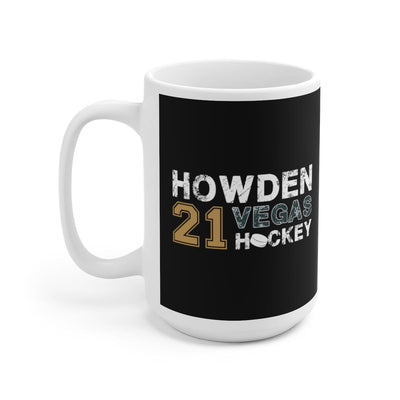 Mug Howden 21 Vegas Hockey Ceramic Coffee Mug In Black, 15oz
