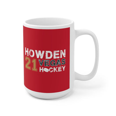 Mug Howden 21 Vegas Hockey Ceramic Coffee Mug In Red, 15oz