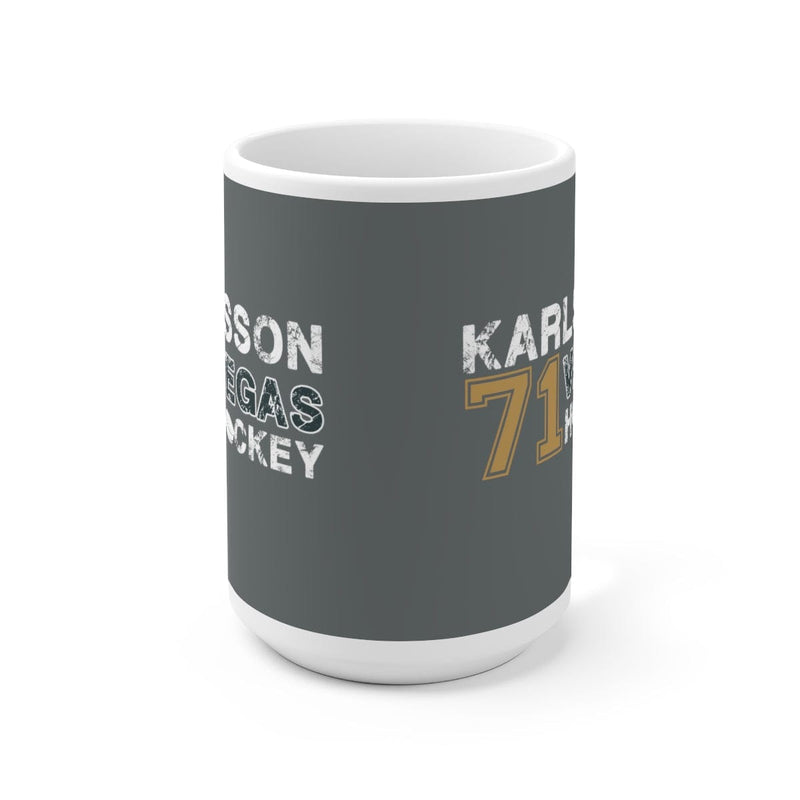 Mug Karlsson 71 Vegas Hockey Ceramic Coffee Mug In Gray, 15oz