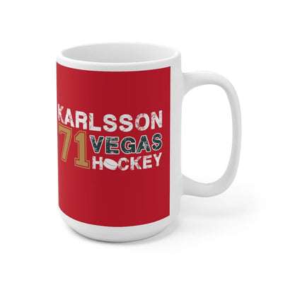 Mug Karlsson 71 Vegas Hockey Ceramic Coffee Mug In Red, 15oz