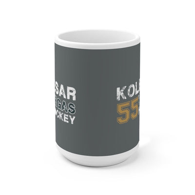 Mug Kolesar 55 Vegas Hockey Ceramic Coffee Mug In Gray, 15oz