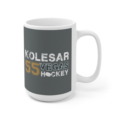 Mug Kolesar 55 Vegas Hockey Ceramic Coffee Mug In Gray, 15oz