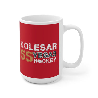 Mug Kolesar 55 Vegas Hockey Ceramic Coffee Mug In Red, 15oz