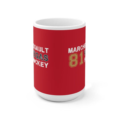 Mug Marchessault 81 Vegas Hockey Ceramic Coffee Mug In Red, 15oz