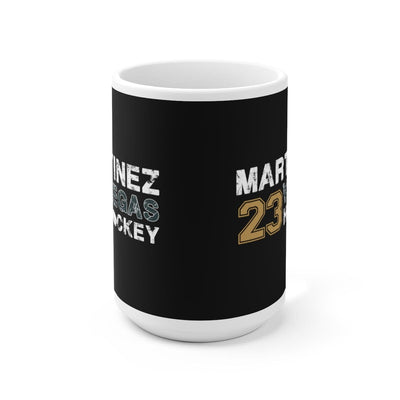 Mug Martinez 23 Vegas Hockey Ceramic Coffee Mug In Black, 15oz
