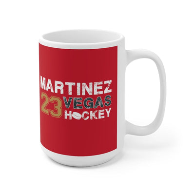 Mug Martinez 23 Vegas Hockey Ceramic Coffee Mug In Red, 15oz