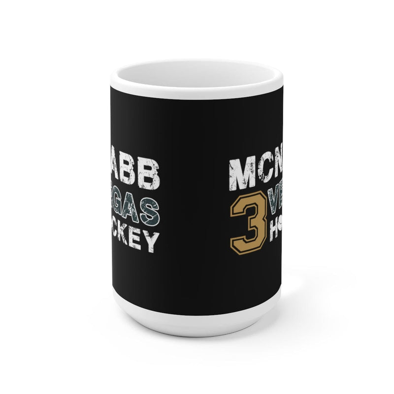 Mug McNabb 3 Vegas Hockey Ceramic Coffee Mug In Black, 15oz